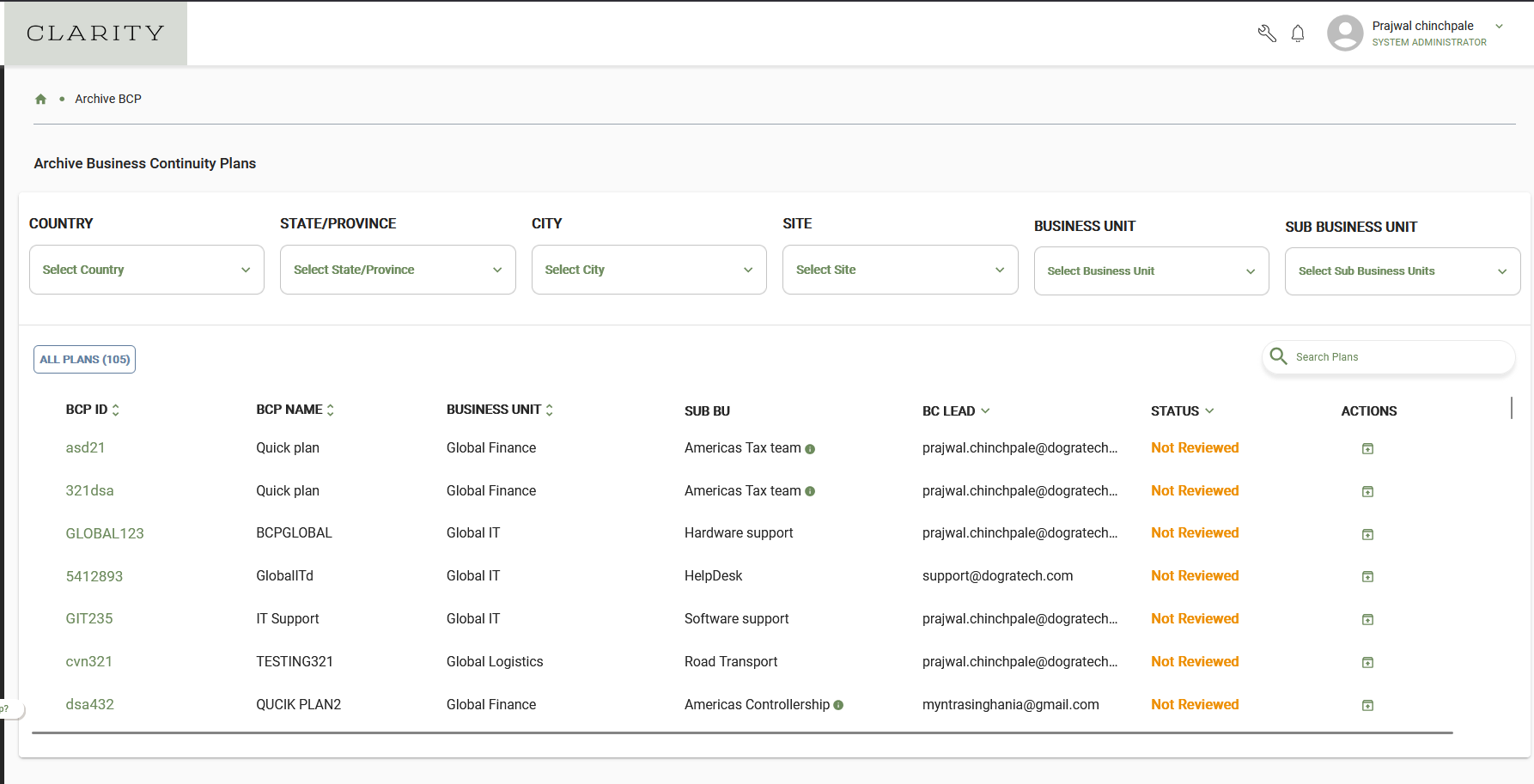 Clarity platform